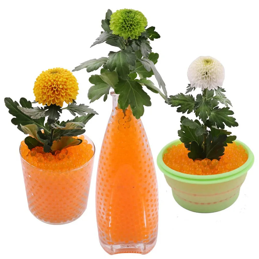 Cristais de Gel para Decoração e Plantas - 2000 Pérolas Transparentes para Vasos, Casamentos e Festas