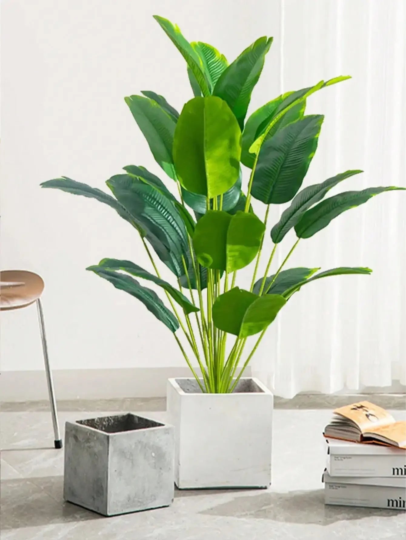 Verde Jardim | Palmeira Artificial Tropical Grande com Folhas de Bananeira – Decoração para Casa e Jardim