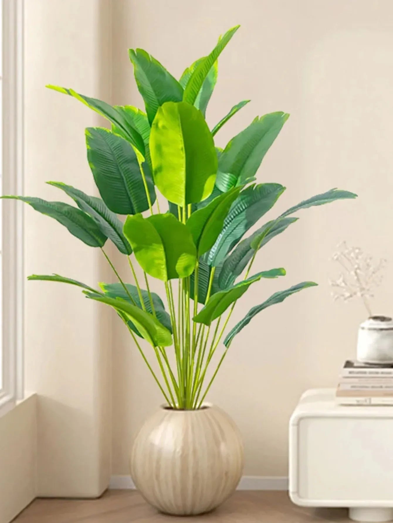 Verde Jardim | Palmeira Artificial Tropical Grande com Folhas de Bananeira – Decoração para Casa e Jardim