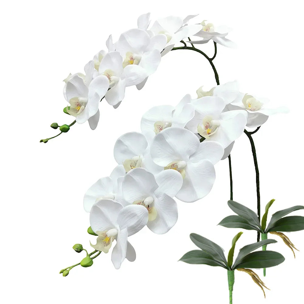 Ramos de Flores Artificiais Phalaenopsis 69cm - Toque Real | Verde Jardim Verde Jardim 