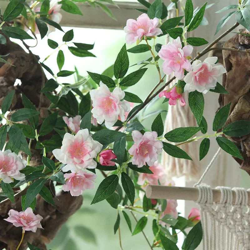 Parede Artificial Pendurada com Rose Vine - Bloqueio de Flores em Seda para Casamentos | Verde Jardim Verde Jardim 