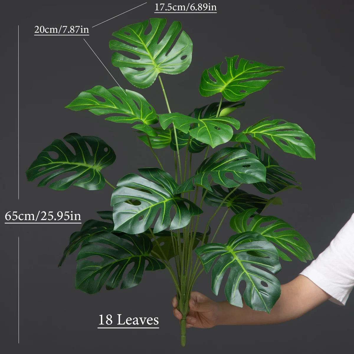 Verde Jardim - Planta Artificial Monstera 65cm para Decoração de Casamentos e Ambientes Externos