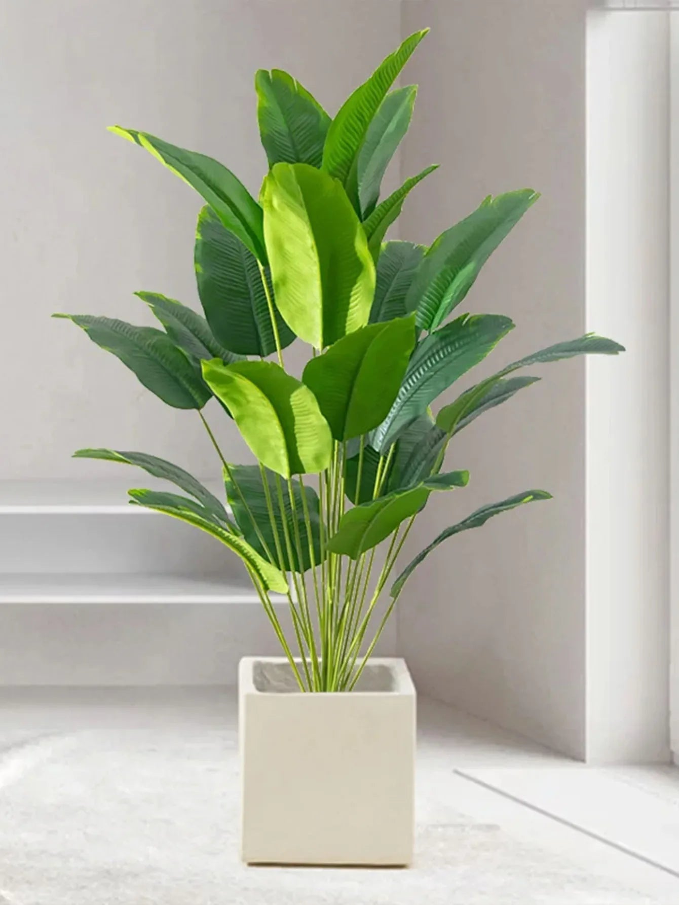 Verde Jardim | Palmeira Artificial Tropical Grande com Folhas de Bananeira – Decoração para Casa e Jardim