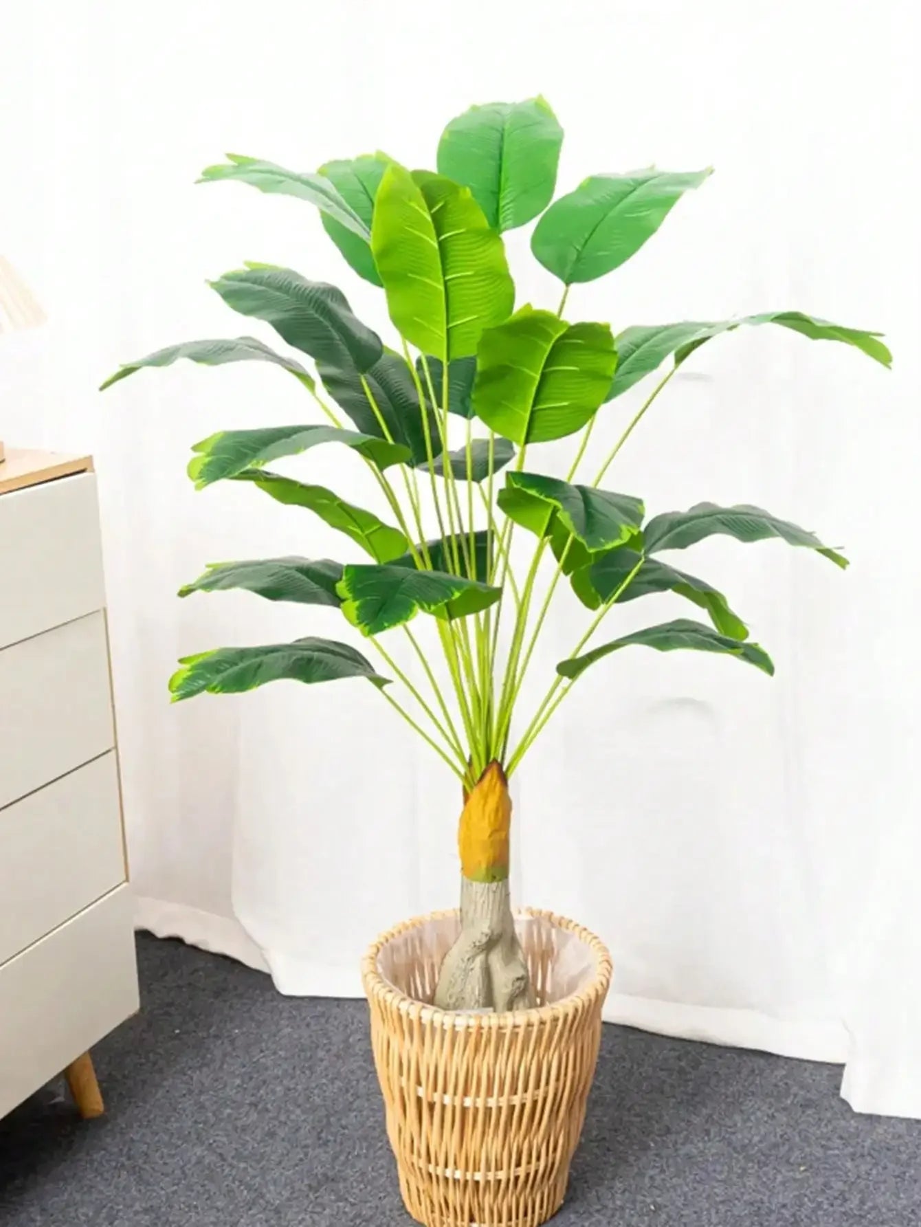 Verde Jardim | Palmeira Artificial Tropical Grande com Folhas de Bananeira – Decoração para Casa e Jardim