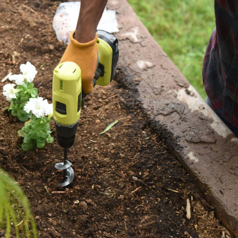 Broca Espiral Verde Jardim - Ferramenta de Jardinagem para Plantio e Escavação