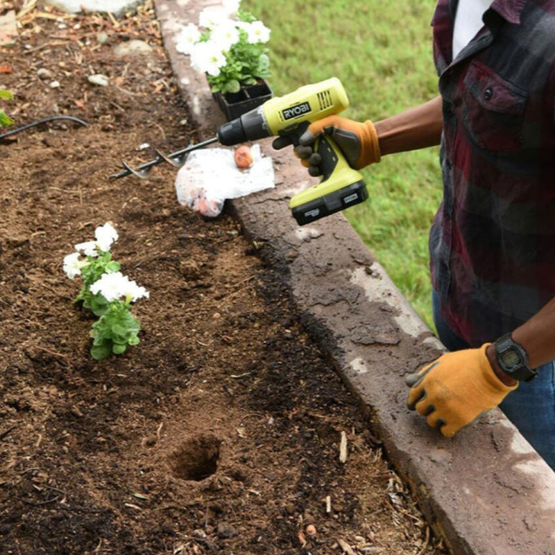 Broca Espiral Verde Jardim - Ferramenta de Jardinagem para Plantio e Escavação