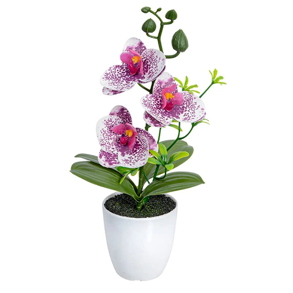 Orquídea Artificial em Vaso - Verde Jardim, 26cm, Decoração para Natal e Ambientes Verde Jardim 