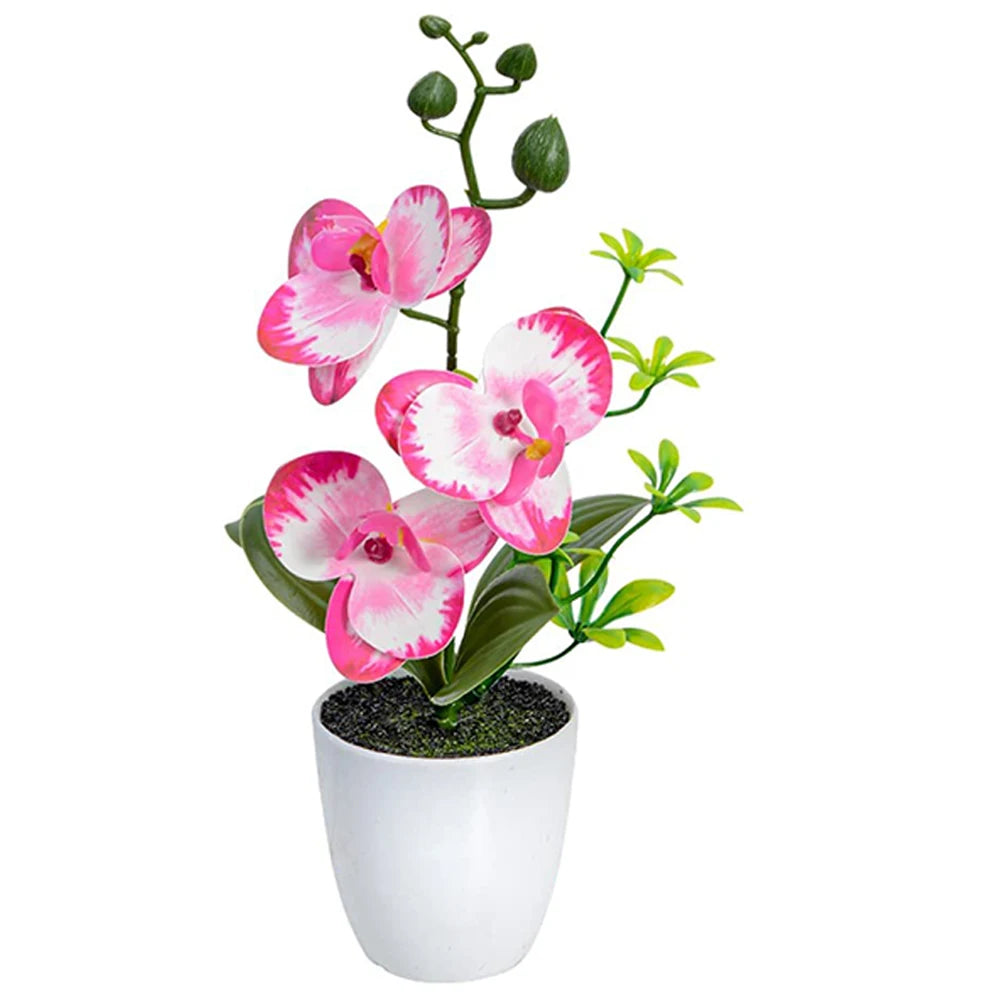 Orquídea Artificial em Vaso - Verde Jardim, 26cm, Decoração para Natal e Ambientes Verde Jardim 