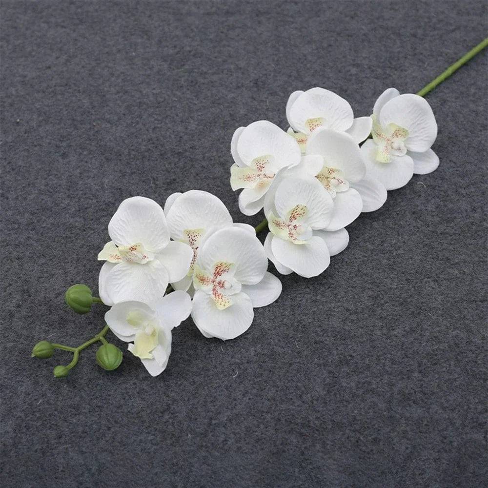 Ramos de Flores Artificiais Phalaenopsis 69cm - Toque Real | Verde Jardim