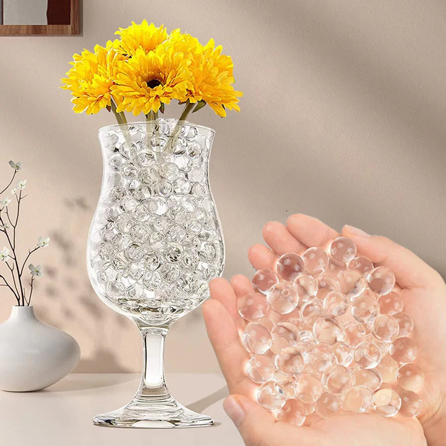 Cristais de Gel para Decoração e Plantas - 2000 Pérolas Transparentes para Vasos, Casamentos e Festas